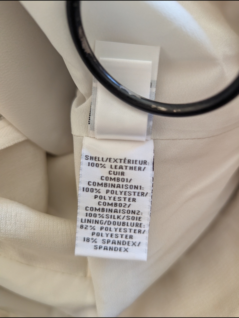 Diane Von Furstenberg Womens 2 Delian Leather Combo Sleeveless Peplum Top White - Picture 7 of 9